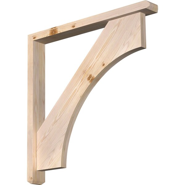 Ekena Millwork Westlake Craftsman Smooth Bracket w/ Offset Brace, Douglas Fir, 3 1/2"W x 30"D x 30"H BKT0402X30X30WTL04SDF - main